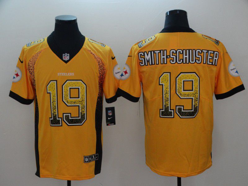 Men Pittsburgh Steelers 19 Smith-schuster Yellow Nike Drift Fashion Limited NFL Jersey